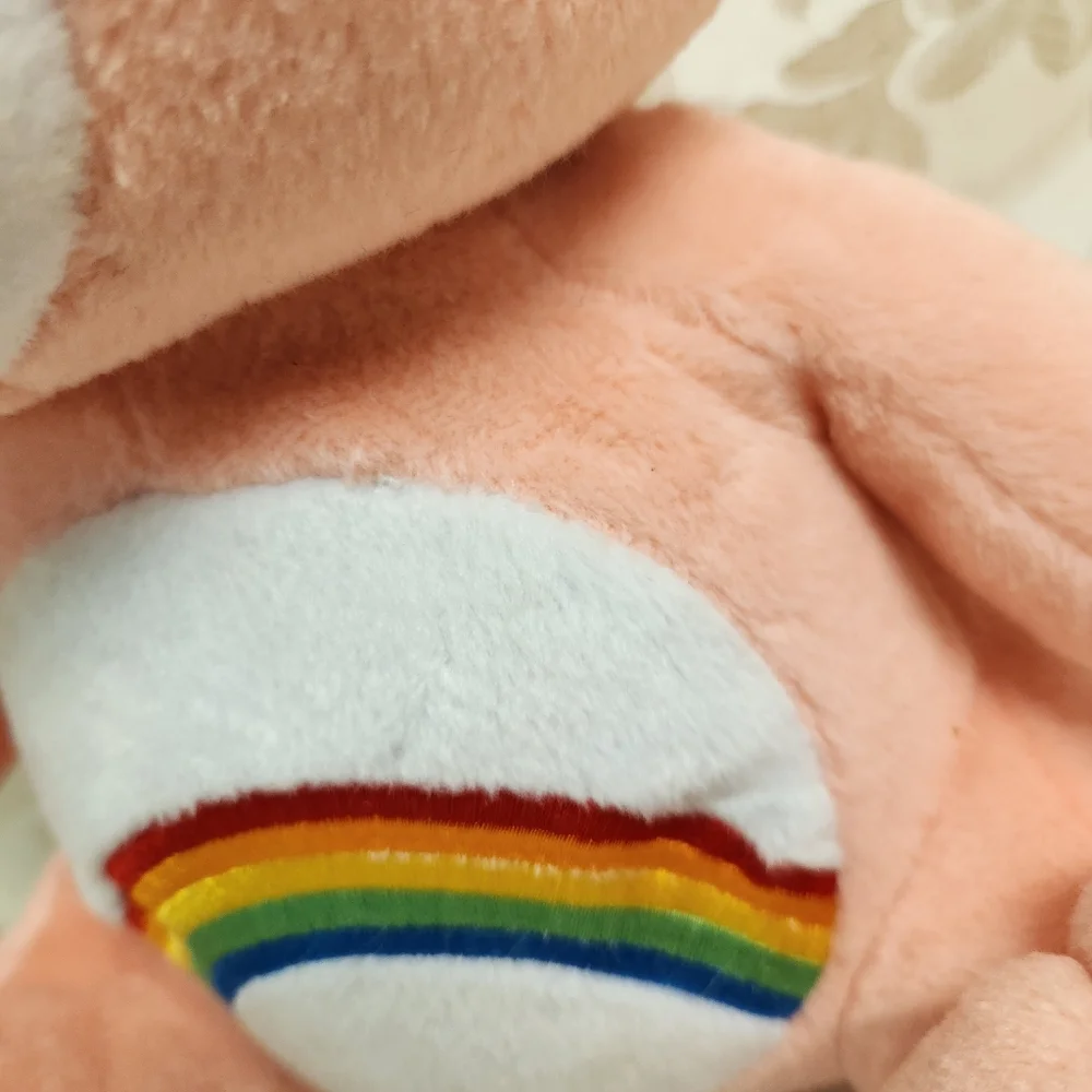 Vintage Care Bear Cheer Bear Plush 2003 Nanco Rainbow bear stuffed animal